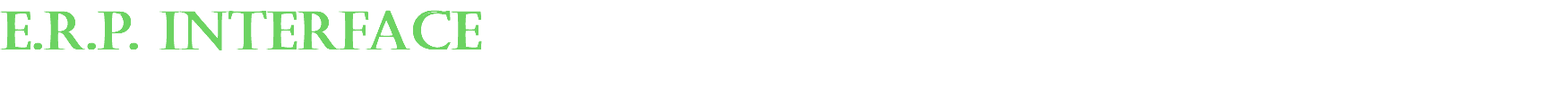 E.r.p. interface