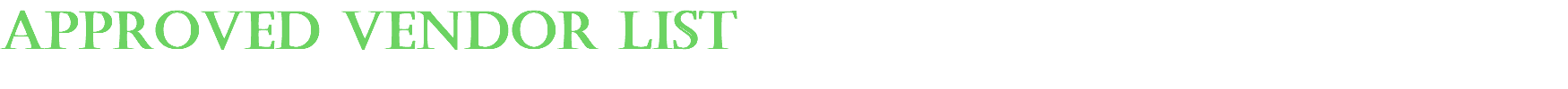 approved vendor list